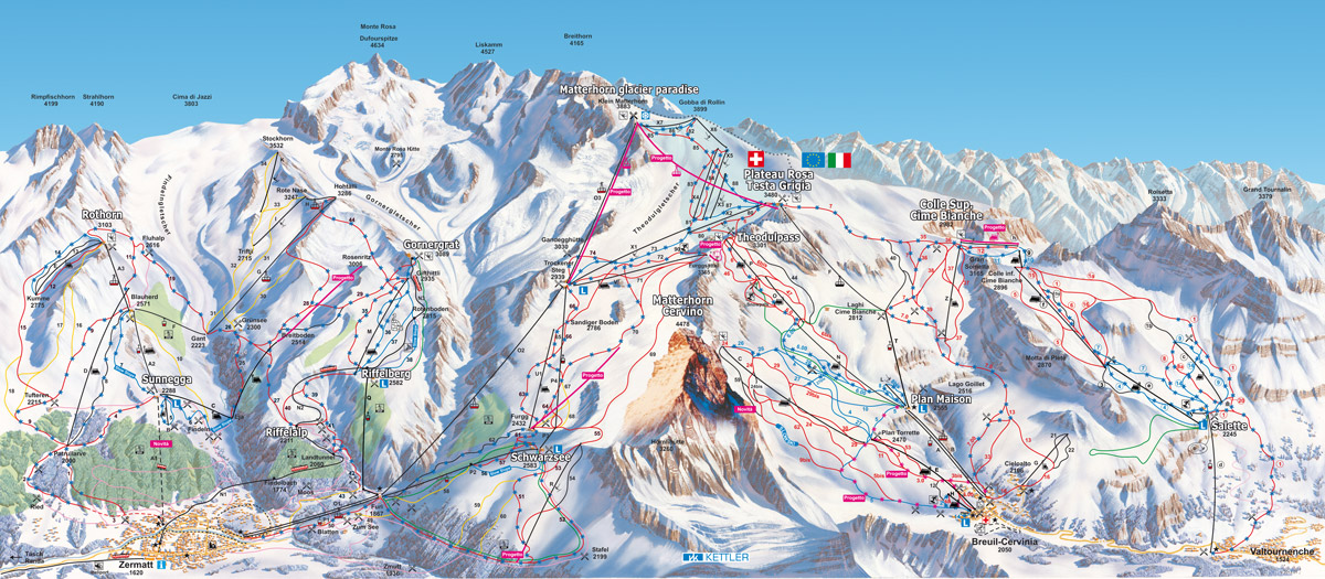Kliknutím zvětšíte mapu cervinia-zermatt - map