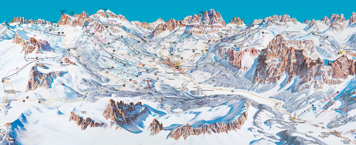 Kliknutím zvětšíte mapu cortina-d-ampezzo - map