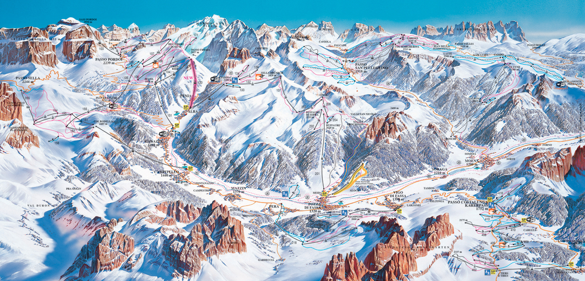 Kliknutím zvětšíte mapu val-di-fassa-e-carezza - map
