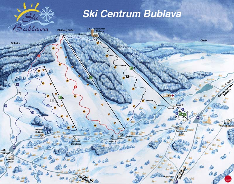 bublava - ski map