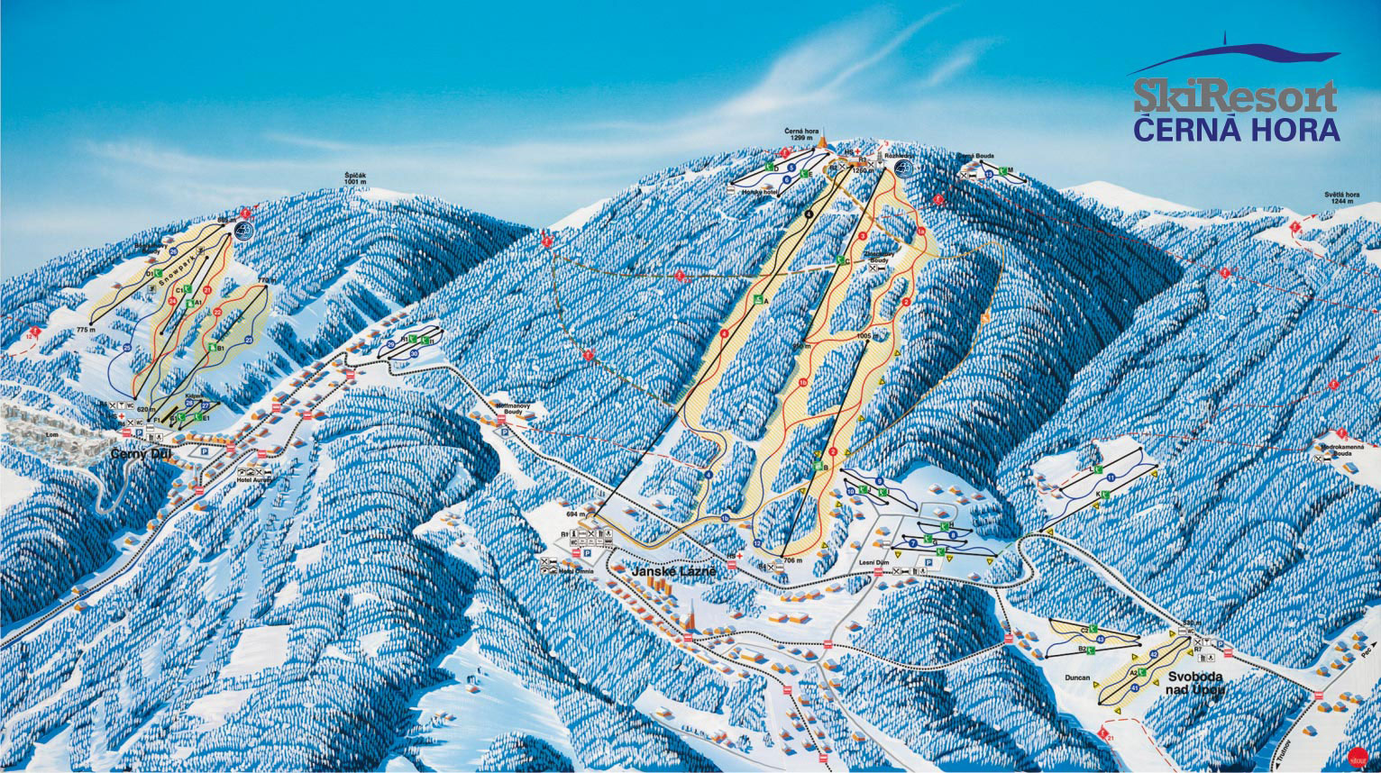 janske-lazne - ski map