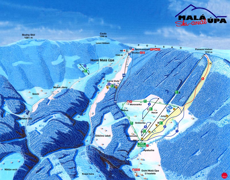 mala-upa - ski map