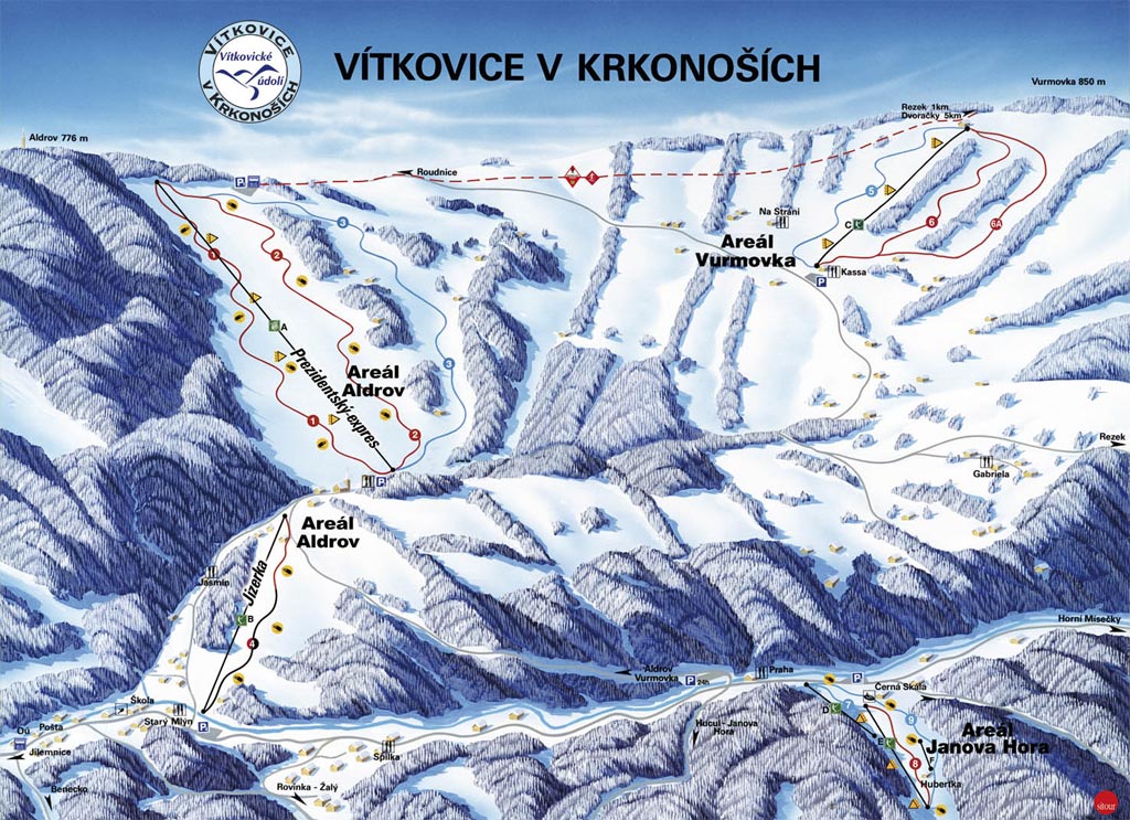 vitkovice - ski map