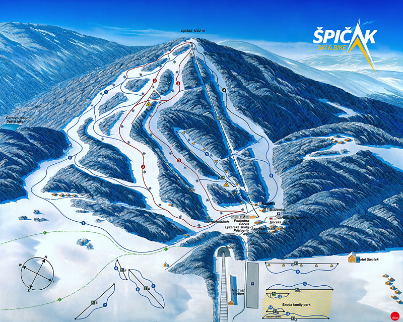 zelezna-ruda-spicak - ski map