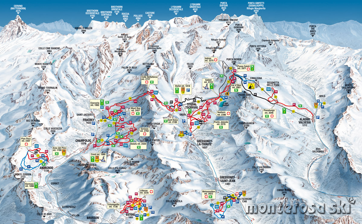 monterosa-ski - map