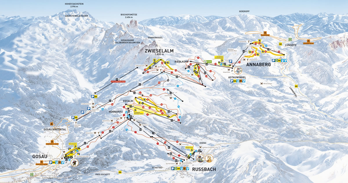 Dachstein - West / Lammertal - ski map