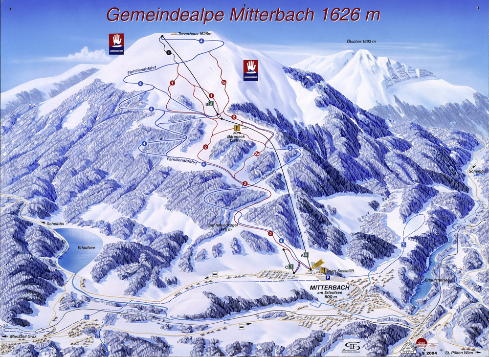Mitterbach - ski map