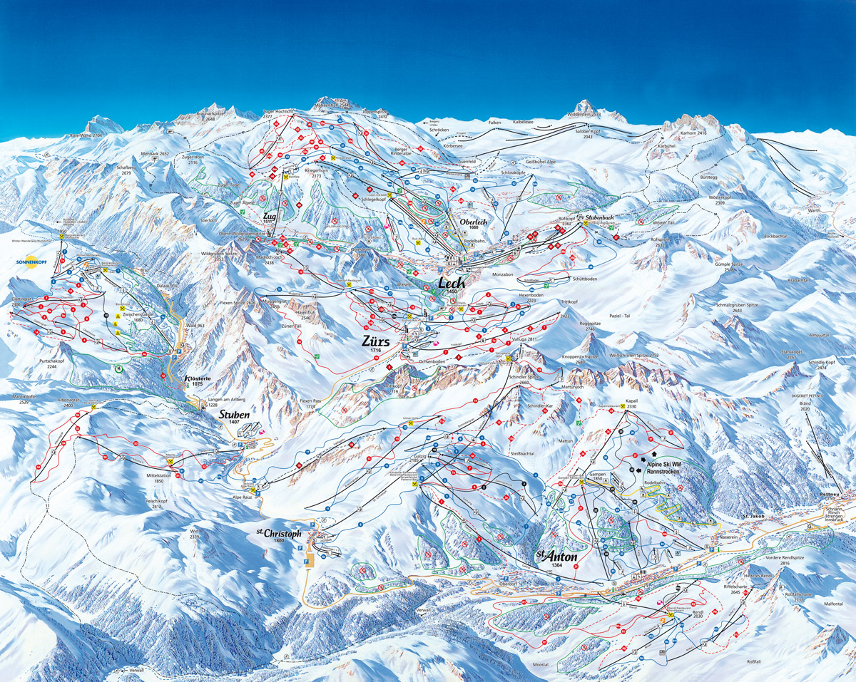 St. Anton - ski map