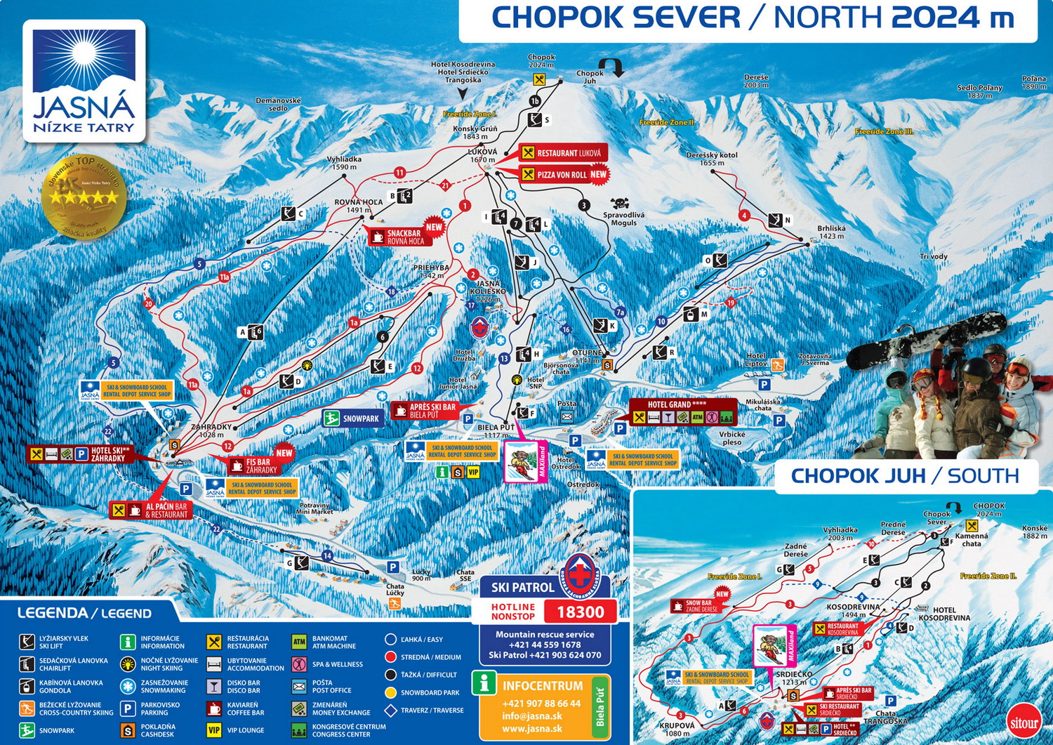 chopok-jasna - ski map