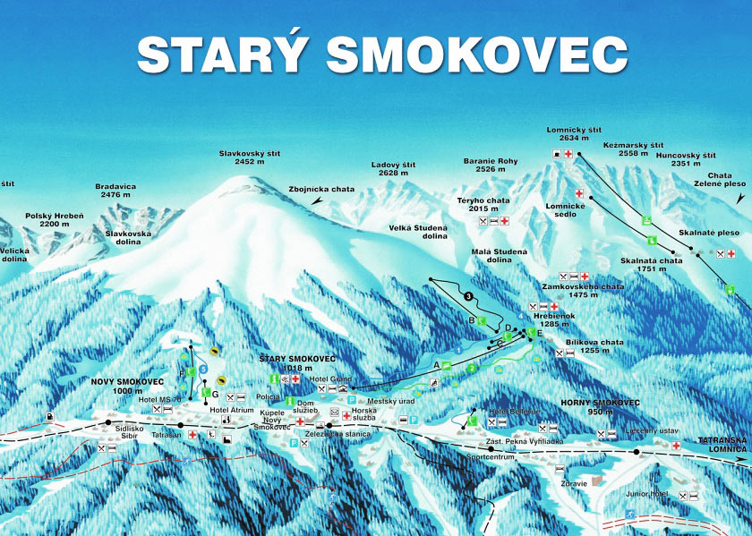 stary-smokovec - ski map