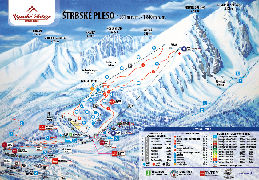 strbske-pleso - ski map