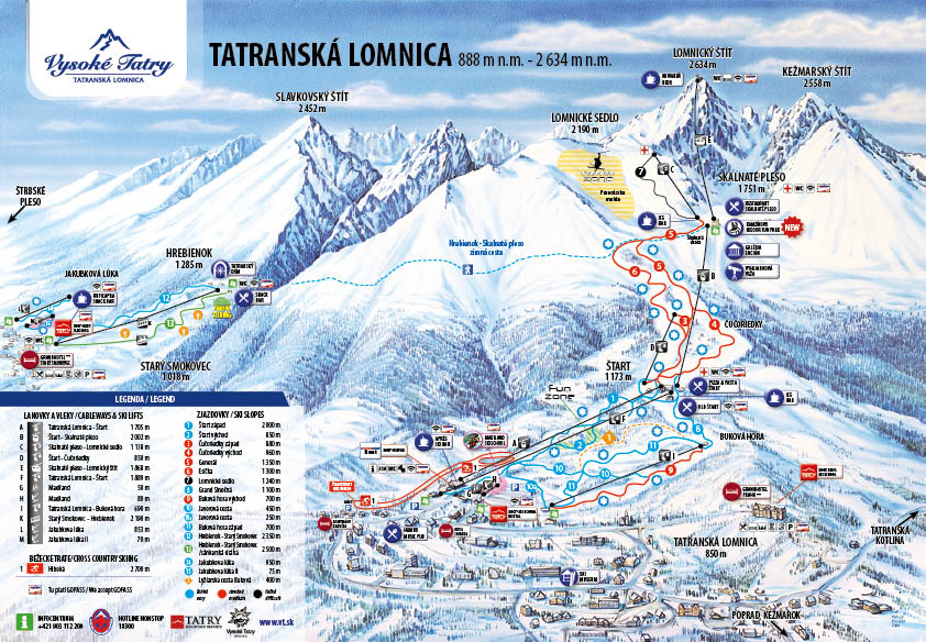 tatranska-lomnica - ski map