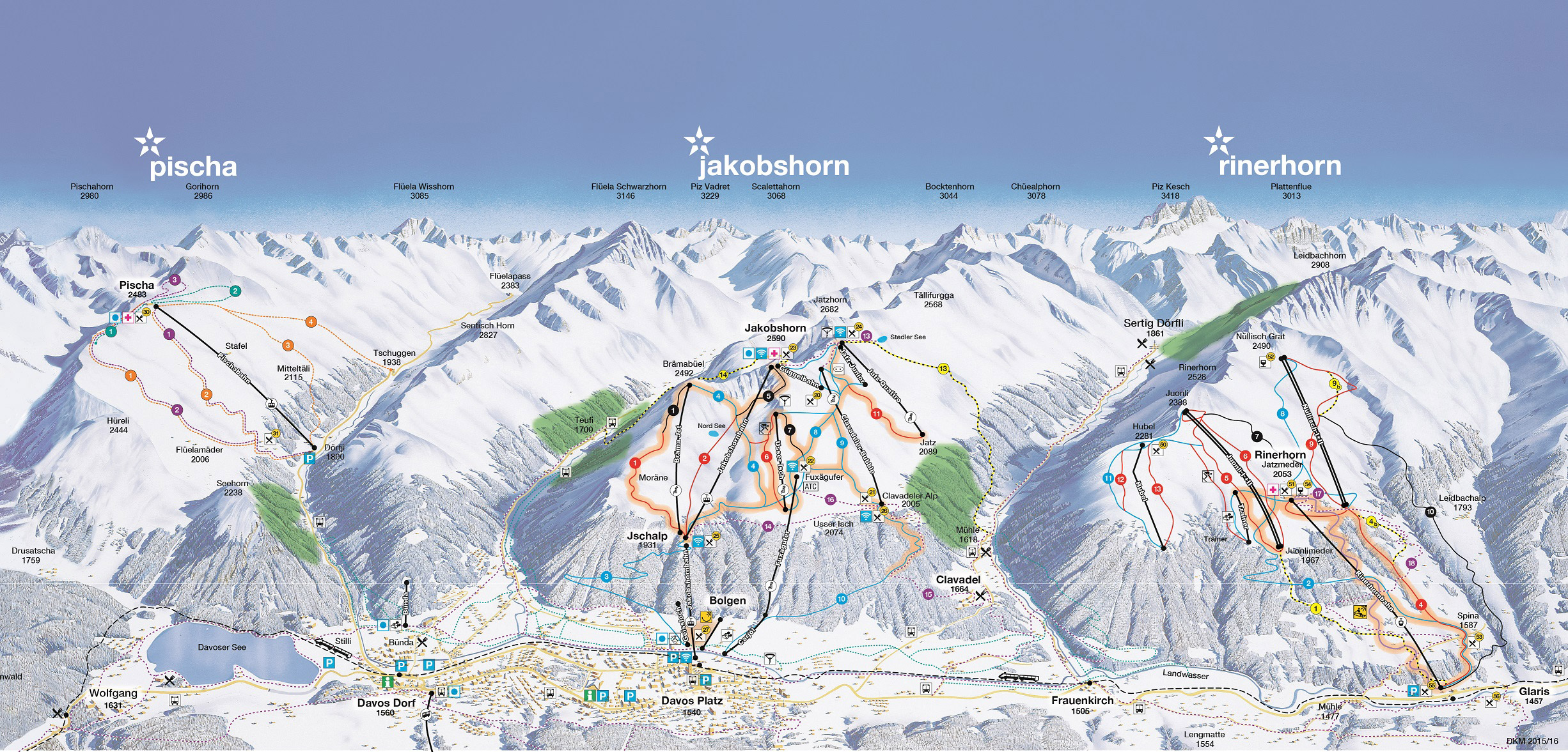 davos - ski map