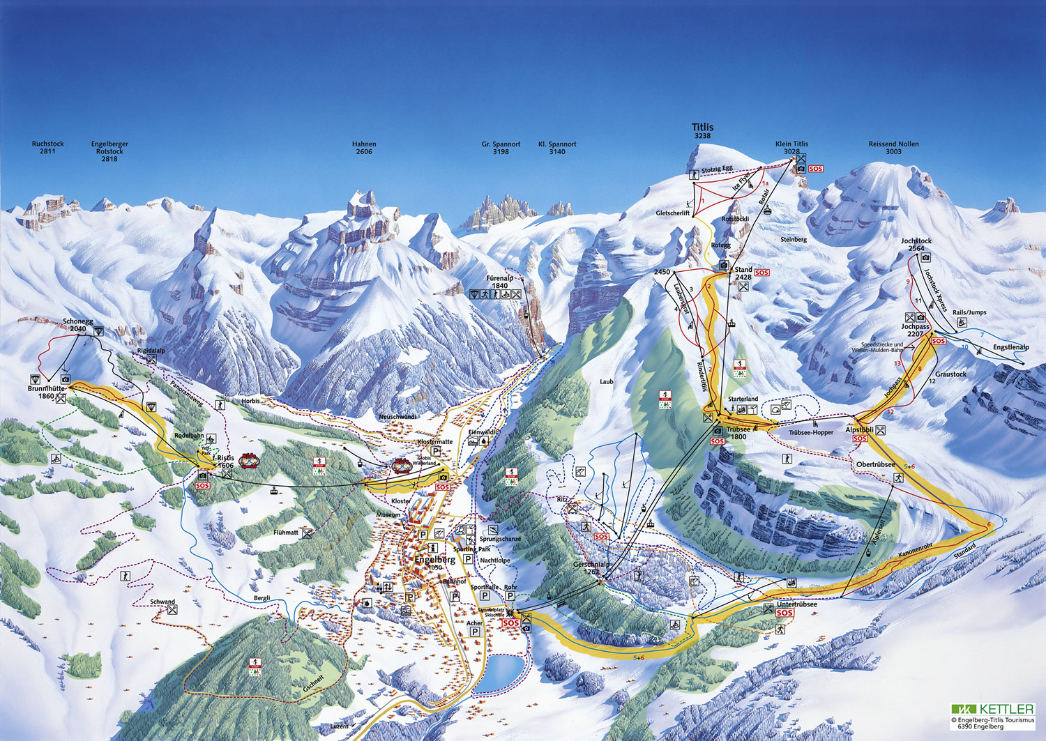engelberg - ski map