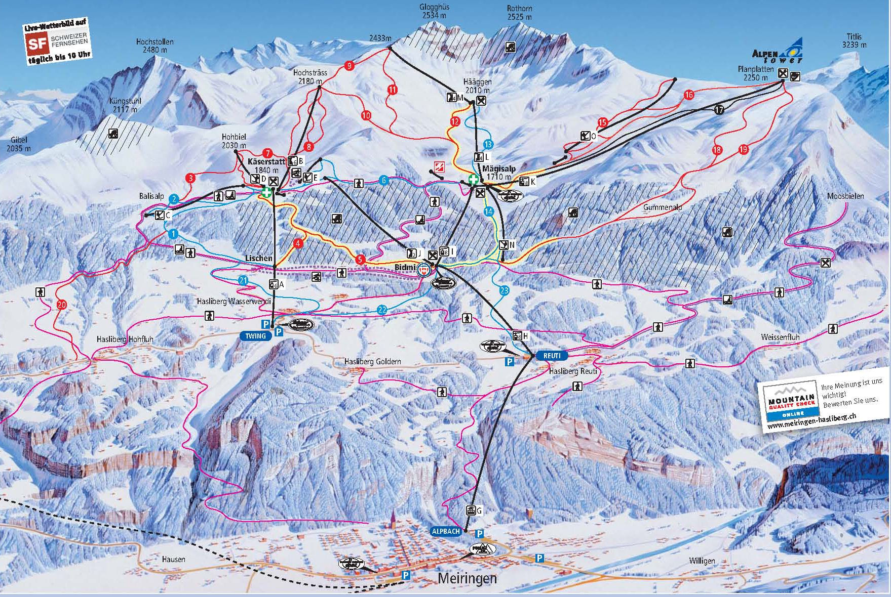 meiringen-hasliberg - ski map