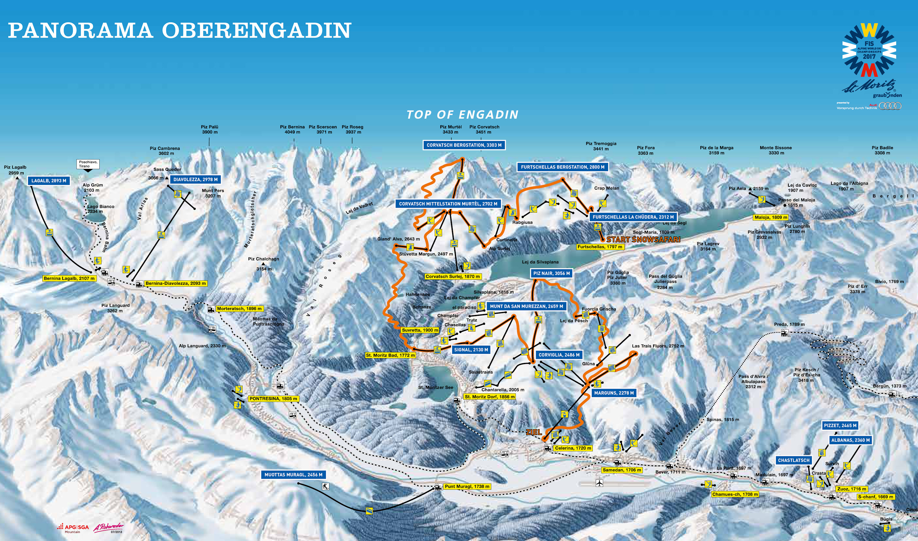 st-moritz-corviglia-marguns - ski map